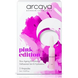 Arcaya Pink Edition Ampoules Αντιγηραντικό Ενυδατικό Serum Προσώπου για Λάμψη με Υαλουρονικό 5x2ml