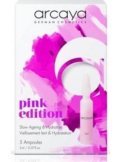 Arcaya Pink Edition Ampoules Αντιγηραντικό Ενυδατικό Serum Προσώπου για Λάμψη με Υαλουρονικό 5x2ml