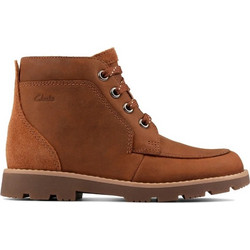Clarks Παιδικά Μποτάκια Ταμπά Δερμάτινα με Φερμουάρ 26154088
