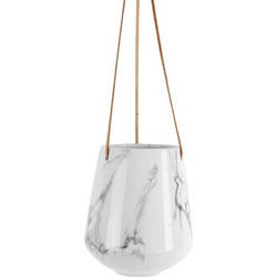 Present Time Marble Κρεμαστό Κασπώ Κεραμικό Λευκό 13.5x15cm PT3735WH