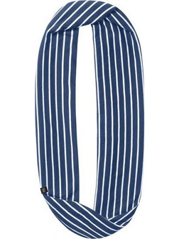 Buff Cotton Infinity Scarf Denim Stripes