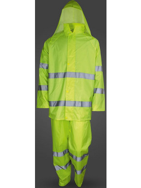 Αδιάβροχο κοστούμι φωσφοριζέ GALAXY Rain Plus Hi-Vis 516 υψηλής ορατότητας με κουκούλα (516 )