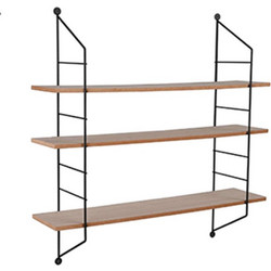 Ραφιέρα Τοίχου Ella 1190102 62x60x14,5cm Natural-Black Mirrors & More