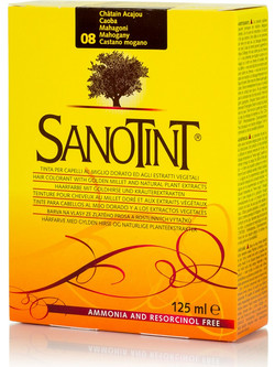 Sanotint Classic 08 Καστανό Ακαζού Φυτική Ημιμόνιμη Βαφή Μαλλιών Χωρίς Αμμωνία 125ml