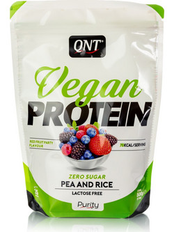 QNT Vegan Red Fruit Φυτική Πρωτεΐνη Γράμμωσης Χωρίς Λακτόζη & Γλουτένη 500gr