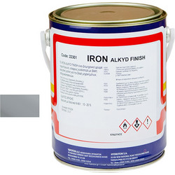 Hydroton Iron Alkyd Finish Βερνικόχρωμα Μετάλλου Γκρι Ral-7040 Gloss 2.5lt