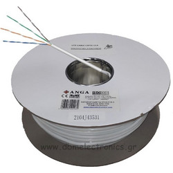 Anga U/UTP Cat.5e Καλώδιο Δικτύου Ethernet 100m White 102-008