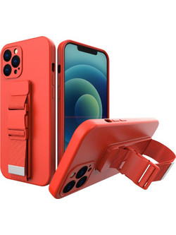 Rope case gel case with a chain lanyard bag lanyard iPhone 11 Pro red