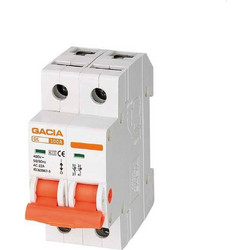Gacia Διακόπτης ράγας διπολικός 2x63A 500-43605 EUROLAMP