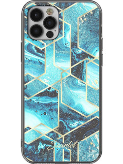 Ghostek Θήκη Stylish Scarlet Apple iPhone 12 / 12 Pro - Blue Waves (SCACAS068)