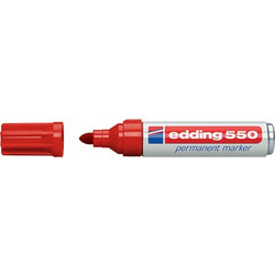 Μαρκαδόρος Edding 550 Ανεξίτηλος 4mm Κόκκινο