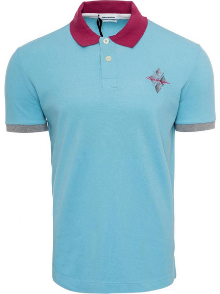 Burlington Polo Μπλούζα της σειράς Double Collar - 60249 136 6652 Ciel