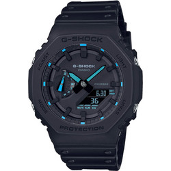 Casio G-Shock Ανδρικό Ρολόι Χρονογράφος με Μαύρο Καουτσούκ Λουράκι GA-2100-1A2ER