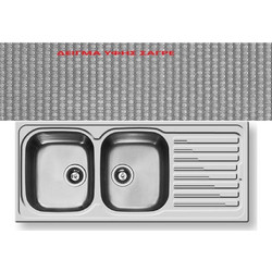 Pyramis Amaltia Ένθετος Νεροχύτης Inox Σατινέ Σαγρέ 116x50cm 107119201