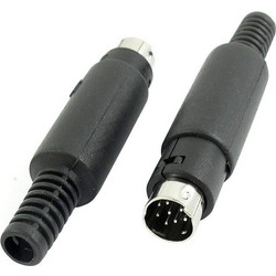 Mini DIN 8 Pin Αρσενικό Βύσμα Male Solder Connector