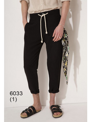 Stefan 6033 -s/s 22 παντελόνι μαύρο