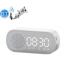 Z7 Digital Bluetooth 5.0 Speaker Multi-function Mirror Alarm Clock FM Radio(White) (OEM)