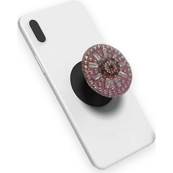Βάση στήριξης Pop socket Diamond Flower - Ροζ