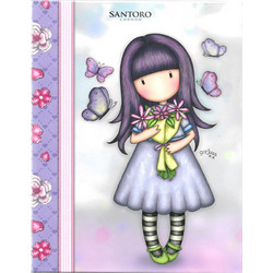 Κλασερ χάρτινο Santoro gorjuss 17X25cm με 2 κρίκους λιλά (22709)