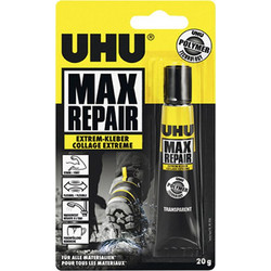 Κόλλα UHU υγρή max repair power διάφανη 20gr (37415)