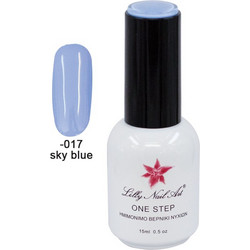 Lilly Nail Art One Step Sky Blue Ημιμόνιμο Βερνίκι Νυχιών 15ml