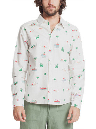 Thinking Mu Exotic πουκάμισο ημίλευκο m-shirt-03