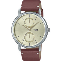 Casio Ανδρικό Ρολόι με Καφέ Δερμάτινο Λουράκι MTP-B310L-9AVEF