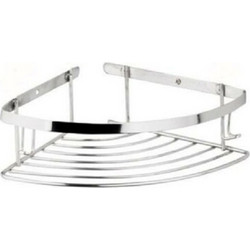 Ραφιέρα Μπάνιου Μονή Inox SS304 Γωνιακή Επιτοίχια Tema 18x18 cm