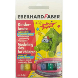 Eberhard Faber Glitter Πλαστελίνη Που Επιπλέει 6τμχ 8417C6