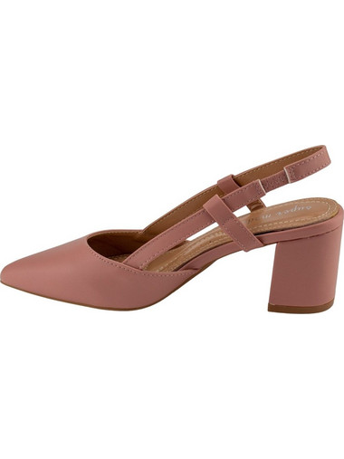 Γόβες Μυτερές Open Heel Ροζ