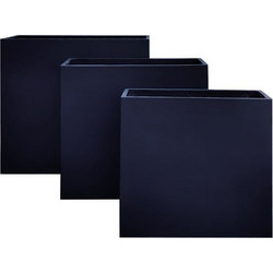 FLOWER POT-13 Set 3 τεμαχίων Απόχρωση Black 61x26x61 + 71x31x71 + 81x36x81 Ε6312,S