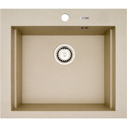 Pyramis Pyragranite Siros Υποκαθήμενος Νεροχύτης Γρανίτη Ματ Dark Beige 57x51.5cm 070201101