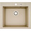 Pyramis Pyragranite Siros Υποκαθήμενος Νεροχύτης Γρανίτη Ματ Dark Beige 57x51.5cm 070201101