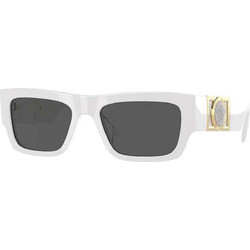 Versace VE 4416U 314/87 Γυαλιά Ηλίου Ορθογώνια Κοκάλινα Λευκά με Μαύρο Polarized Φακό