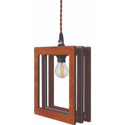 ARlight RL 95033 Κρεμαστό Φωτιστικό Οροφής Μονόφωτο E27 Καφέ