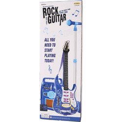 Zita Toys Rock Guitar Με Ενισχυτή Και Μικρόφωνο Blue 29.8010D