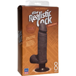 Doc Johnson The Realistic Cock Ρεαλιστικός Δονητής 15.5cm Chocolate