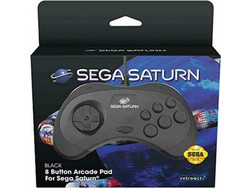 Retro-Bit Sega Saturn Wired Controller PC & PS3 Black