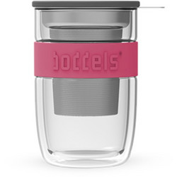 Κούπα Γυάλινη Boddels Seev 380ml Raspberry red