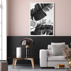 ΑΦΙΣΑ WALL-DESIGN PAINTED LEAVES 49502 (PVC/PLEXIGLASS ΑΣΠΡΗ ΚΟΡΝΙΖΑ) 50x70cm