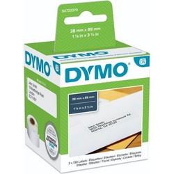 Dymo 99010 130 Αυτοκόλλητες Ετικέτες σε Ρολό για Εκτυπωτή Ετικετών 89x28mm 2τμχΚωδικός: S0722370