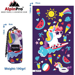 AlpinPro Surfing Pony Παιδική Πετσέτα Θαλάσσης Microfiber Μωβ 70x120cm CMS-L-1