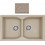 Sanitec Classic 336 Επικαθήμενος Νεροχύτης Γρανίτη Ματ Granite Sand 86x50cm