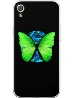 Θήκη Green Butterfly Sony Xperia XA Flexible TPU (Διάφανη Σιλικόνη)