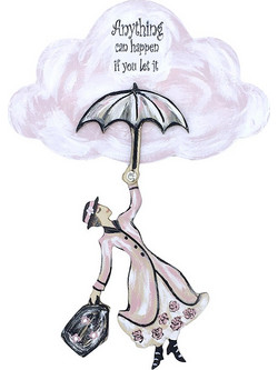 Χειροποίητο σύννεφο Mary Poppins με φωτάκια led
