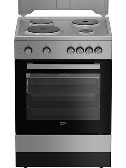 Beko FSM67020PSX Κουζίνα Ηλεκτρική 72lt με Εμαγιέ Εστίες 60cm