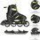 Nils Extreme Inline Αυξομειούμενα Rollers Παιδικά Μαύρα Πράσινα NH11912