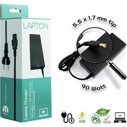 Lapton Φορτιστής Laptop 90W 19V 4.74A για Acer με Ενσωματωμένο Καλώδιο Τροφοδοσίας AC10