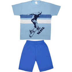 Pretty Baby Skate Παιδική Πιτζάμα Βαμβακερή Καλοκαιρινή Γαλάζια Royal Blue 63028