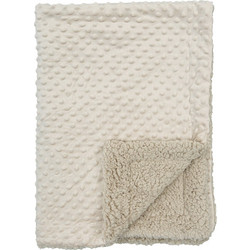 BimbiDreams Bimbi Pirulos Dots Sherpa Lino Κουβέρτα Αγκαλιάς Βελουτέ 80x100 Μπεζ